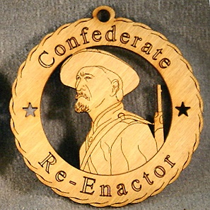 Confederate Head Shot Ornament